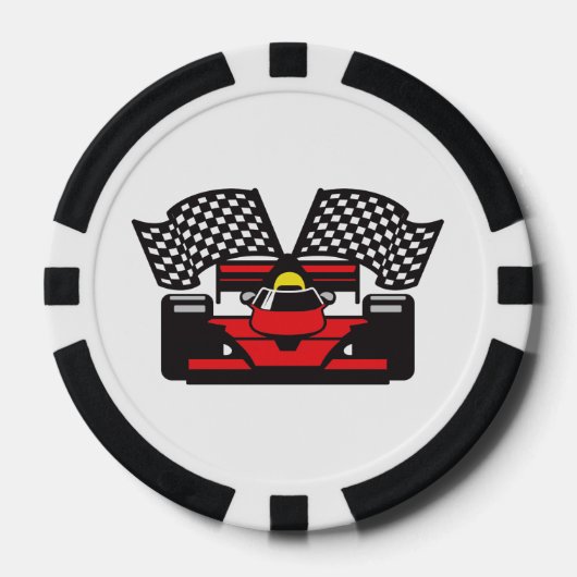 レーシングカードザイン ポーカー チップ (正面)