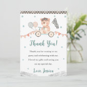 レーシングカーバースデーパーティー感謝カード 招待状 (スタンド正面)