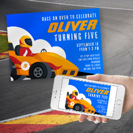 レーシングカーバースデーパーティー 招待状