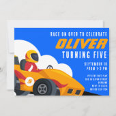 レーシングカーバースデーパーティー 招待状 (正面)