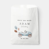 レーシングカーバースデー招待状　ファストワンバースデー フェイバーバッグ (正面)