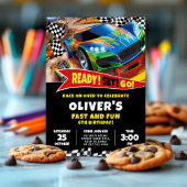 レーシングカーバースデー招待状 招待状