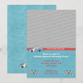 レーシングカーバースデー招待状 招待状 (正面/裏面)