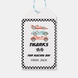 レーシングカーバースデー, ビンテージカー, ありがとう ギフトタグ