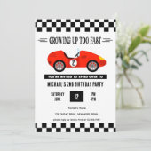 レーシングカーバースデー ヴィンテージ 招待状 (スタンド正面)