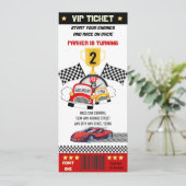 レーシングカーバースデー 招待状 (スタンド正面)