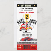 レーシングカーバースデー 招待状 (正面)