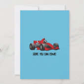 レーシングカーバースデー 招待状 (裏面)