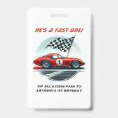 レーシングカーバースデーVIPピットクルーパス バッジ (Front)