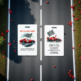 レーシングカーバースデーVIPピットクルーパス バッジ