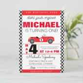 レーシングカーパーティー招待状 招待状 (スタンド正面)