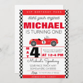 レーシングカーパーティー招待状 招待状 (正面/裏面)