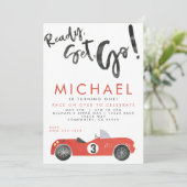 レーシングカーパーティー招待状 招待状 (スタンド正面)