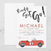 レーシングカーパーティー招待状 招待状 (正面/裏面)