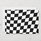 レーシングカーパーティー誕生日写真サンキューカード サンキューカード (裏面)