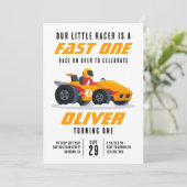 レーシングカーファーストバースデーパーティー 招待状 (スタンド正面)