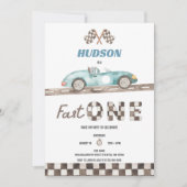 レーシングカーファーストバースデー招待状 招待状 (正面)