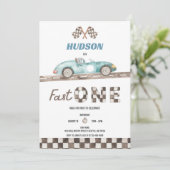 レーシングカーファーストバースデー招待状 招待状 (スタンド正面)