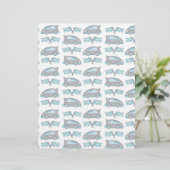 レーシングカーフラッグブルーグレーキッズスクラップブック紙 (スタンド正面)