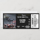 レーシングカープレゼントギフトチケット 招待状 (正面)