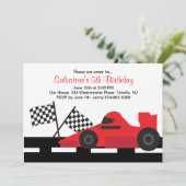 レーシングカーボーイズの誕生日招待状 招待状 (スタンド正面)