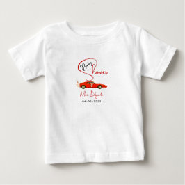 レーシングカーボーイベイビーシャワー | リトルレーサー・パーティー ベビーTシャツ