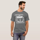 レーシングカーモータースポーツパワフルな車家族友達 Tシャツ (正面フル)