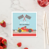 レーシングカーレーサーボーイズ誕生日パーティナプキンス スタンダードカクテルナプキン (インサイチュ)