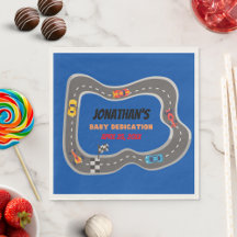 レーシングカーレーストラック男の赤ちゃん献身