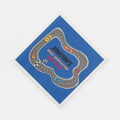 レーシングカーレーストラック男の赤ちゃん献身 スタンダードランチョンナプキン (角)