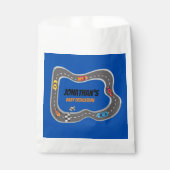 レーシングカーレーストラック男の赤ちゃん献身 フェイバーバッグ (正面)