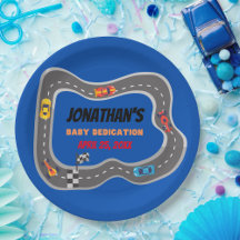 レーシングカーレーストラック男の赤ちゃん献身