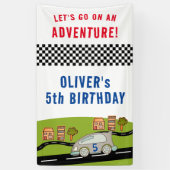 レーシングカーロードハウスボーイ誕生日 横断幕 (縦)