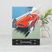 レーシングカー招待状 招待状 (スタンド正面)