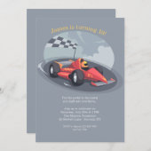 レーシングカー招待状 招待状 (正面/裏面)
