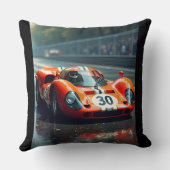 レーシングカー番号69美しい色 クッション (裏面)