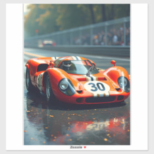 レーシングカー番号69美しい色 シール