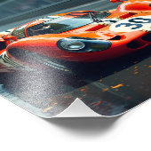 レーシングカー番号69美しい色 フォトプリント            (角)