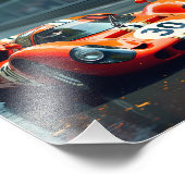 レーシングカー番号69美しい色 フォトプリント            (角)