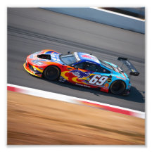 レーシングカー番号69美しい色