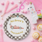 レーシングカー誕生日紙プレート ペーパープレート (パーティー)