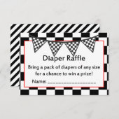 レーシングカー赤ちゃんシャワーゲーム印刷エンクロージャカード エンクロージャーカード (正面/裏面)