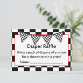 レーシングカー赤ちゃんシャワーゲーム印刷エンクロージャカード エンクロージャーカード (スタンド正面)