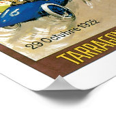 レーシングカー1922ヴィンテージアートプリントポスター ポスター (角)