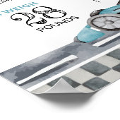 レーシングカー1st誕生日フォトマイルストーンポスター ポスター (角)