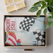 レーシングカー1st誕生日ボーイウォーター色キッズ 薄葉紙 (ギフト)