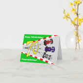 レーシングカー70thカード カード (黄色い花)