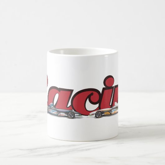 レーシングカー コーヒーマグカップ (中央)