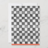 レーシングカー ファーストバースデー 1歳の誕生日 おめでとう！ レースカーがやってくる！ 招待状 (裏面)