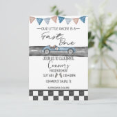 レーシングカー ファースト ワン ファーストバースデー 招待状 (スタンド正面)